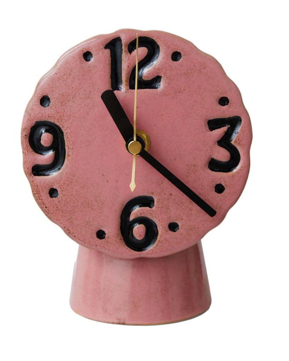 Retro klok roze