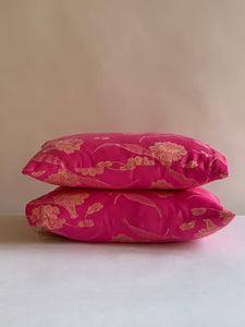 Kussen damast Roze
