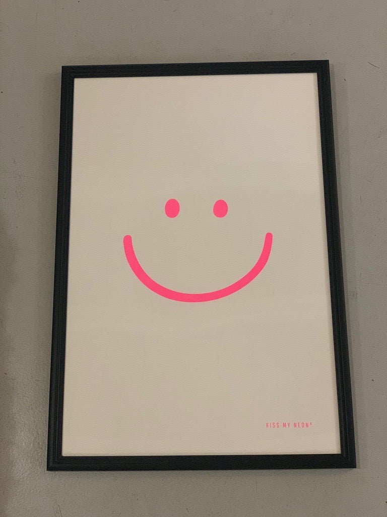 Neon poster smiley