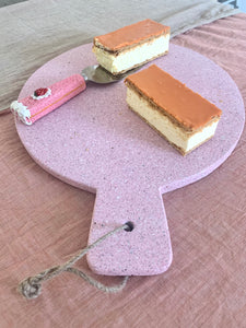 Plank rond Terrazzo Roze